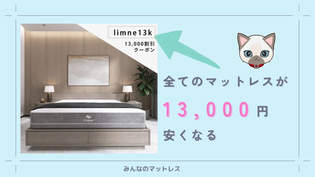 リムネ公式サイトのクーポンですべてのクーポンが13,000円安くなる
